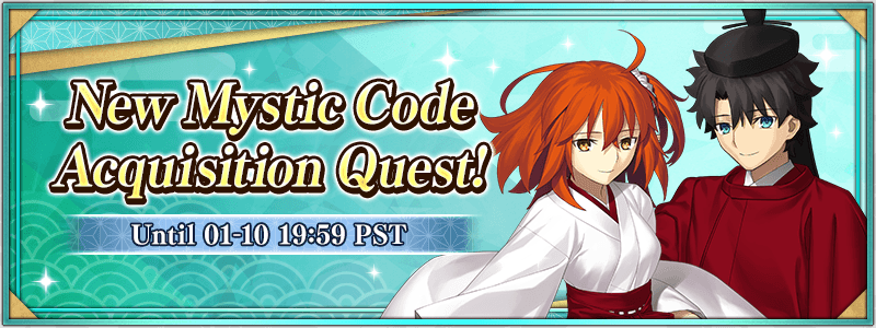 New Mystic Code Acquisition Quest! Until 01-10 19:59 PST