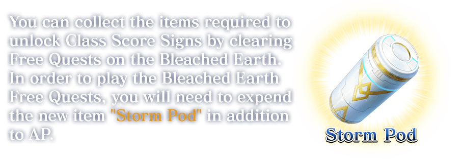 You can collect the items required to unlock Class Score Signs by clearing Free Quests on the Bleached Earth.