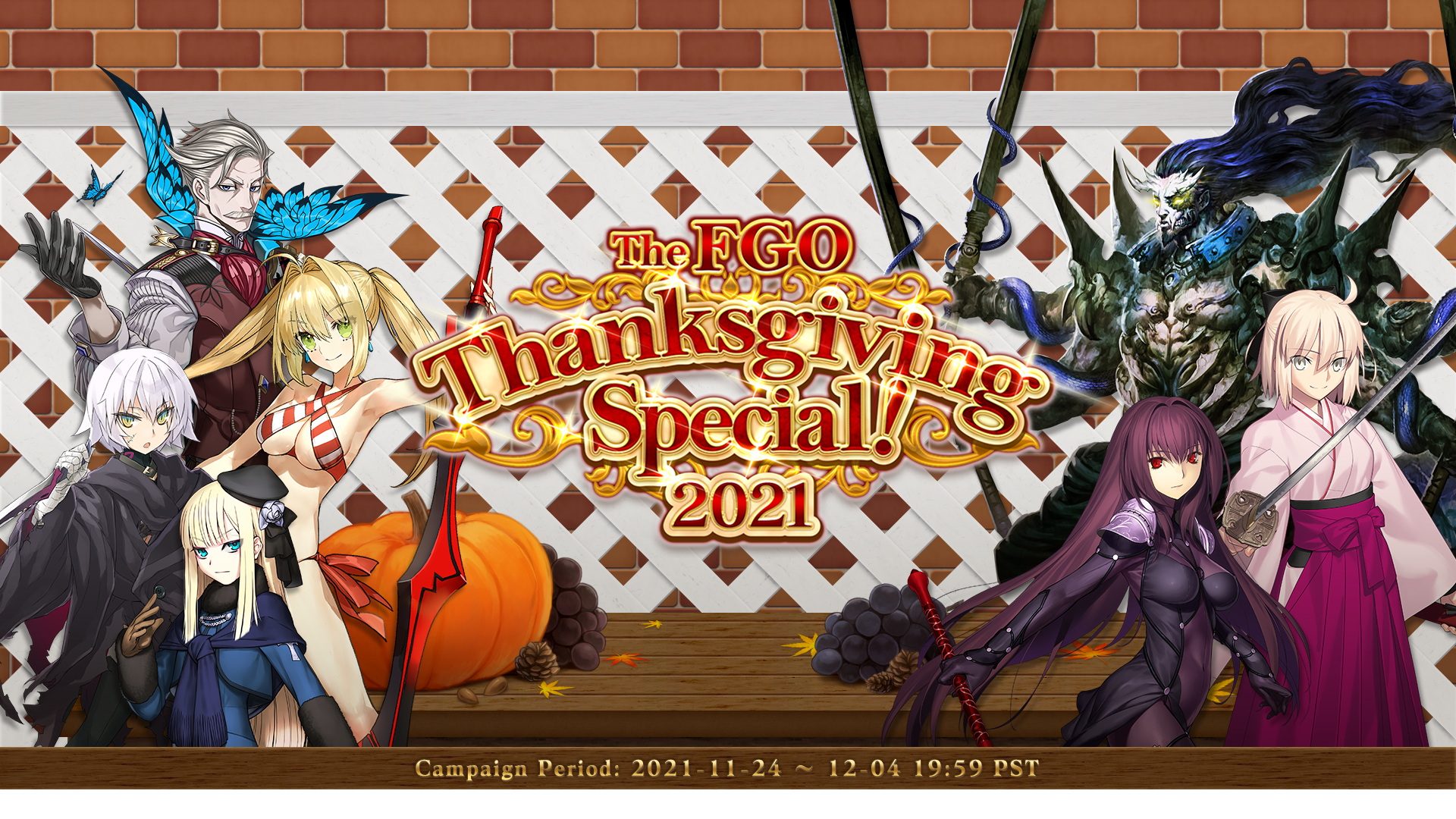 The FGO Thanksgiving Special! 2021  Event Period: 2021.11.24 - 12.01 19:59 PST